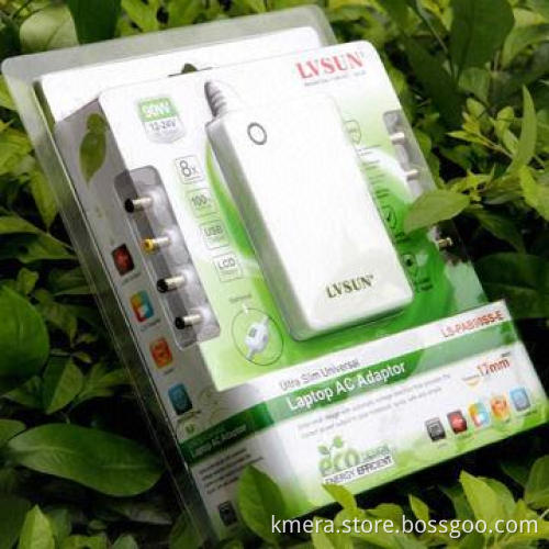 Ultra Slim 90W Universal Notebook AC Adapter, Switch the Voltage Automatically, Smart Size Sesign